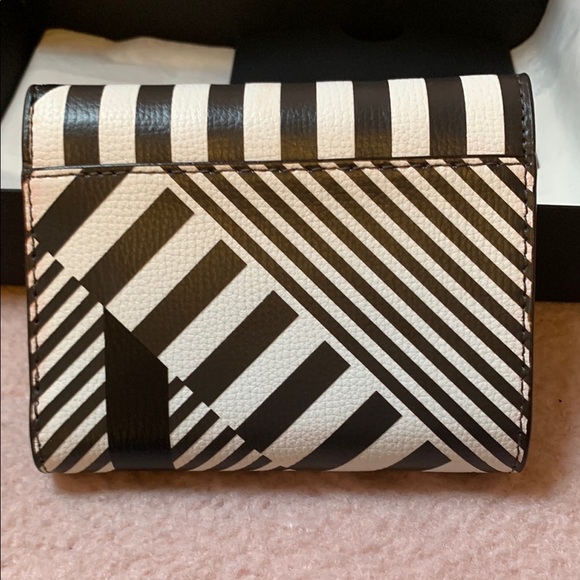 Henri Bendel Monochrome Striped Card Holder - Picture 2 of 13